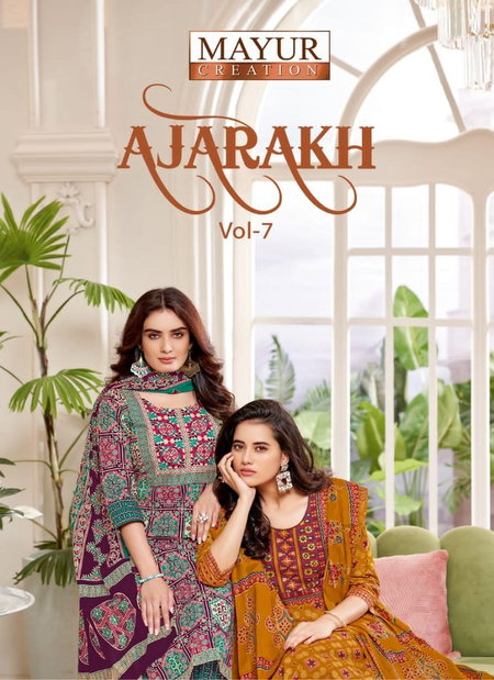 Ajarakh Vol 7 By Mayur Cotton Printed Kurti With Bottom Dupatta Exporters In India